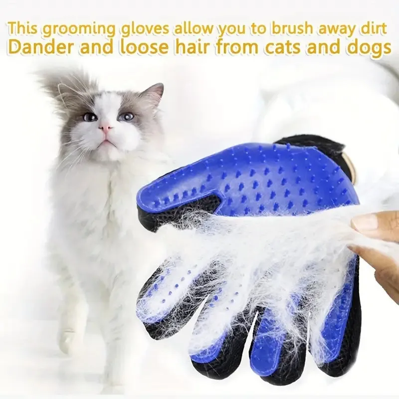 2-in-1 Pet Grooming Gloves Brushes For Dogs And Cat