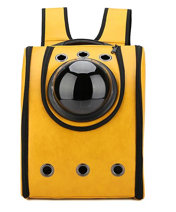 32*20*40cm rose red Space capsule pet backpack PU pet breathable bag small cat and dog outing backpack AZ22011