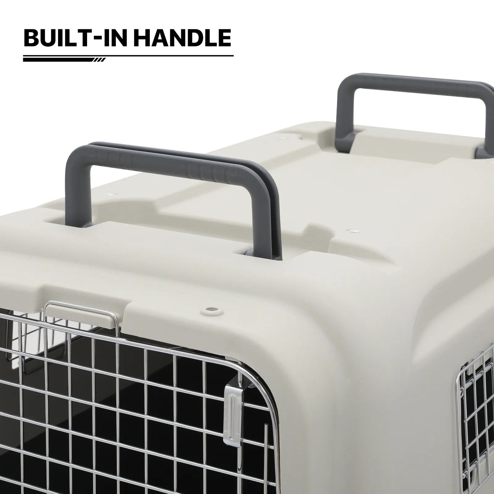 32" Pet Hard Sided Travel Carrier - Up to 40 lbs - Detachable Door