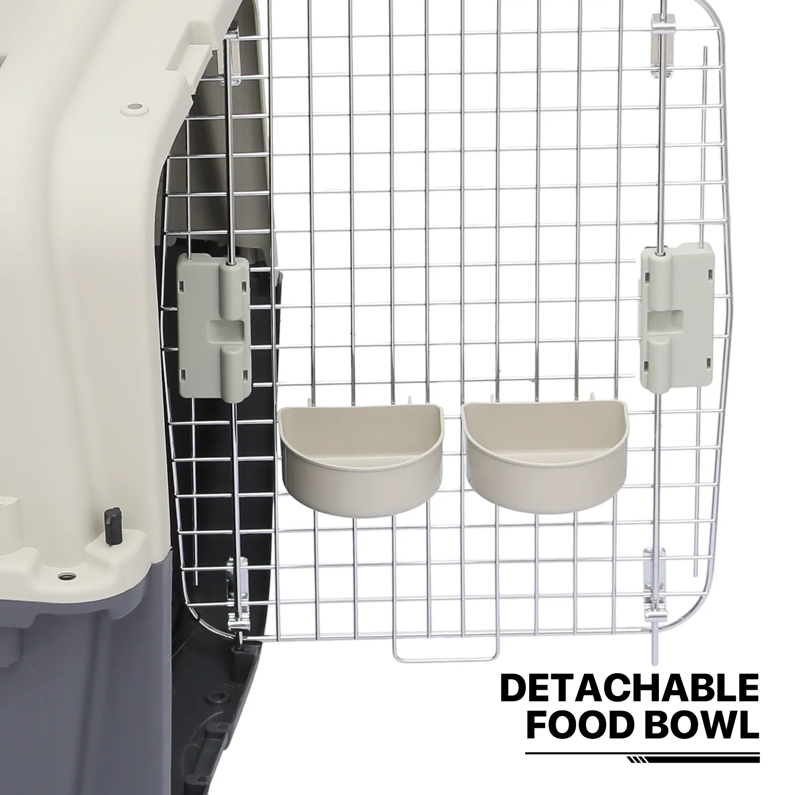 32" Pet Hard Sided Travel Carrier - Up to 40 lbs - Detachable Door