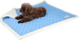 Acaba Dog Blanket for Floor Dog Dog Mat Dog Bed Mat for Floor Dog Bed Cooling Mat Warming Mat Ultra Soft Pet Bed Reversible (Cool & Warm) Dog Bed Pad with Machine Washable Blue(L)