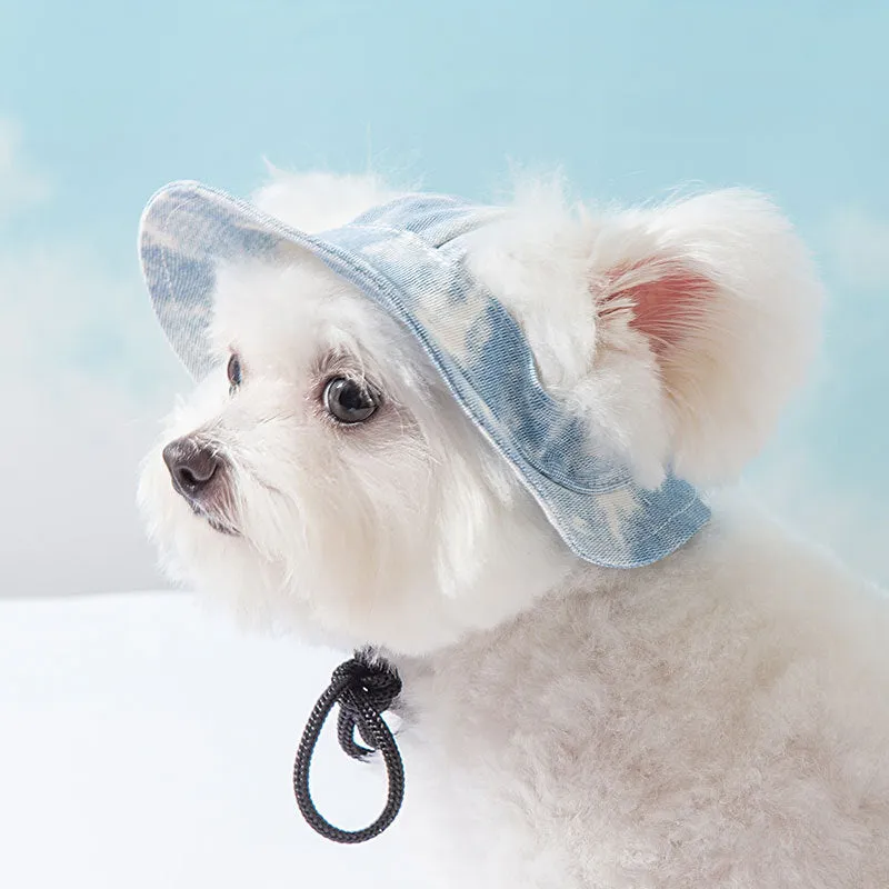 Aiitle Pet Tie Dye Sun Hat with Ear Holes