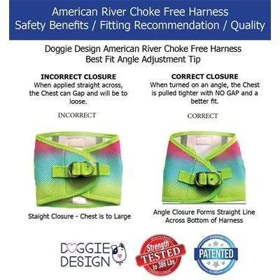 American River Choke Free Dog Harness - Sunset Pink