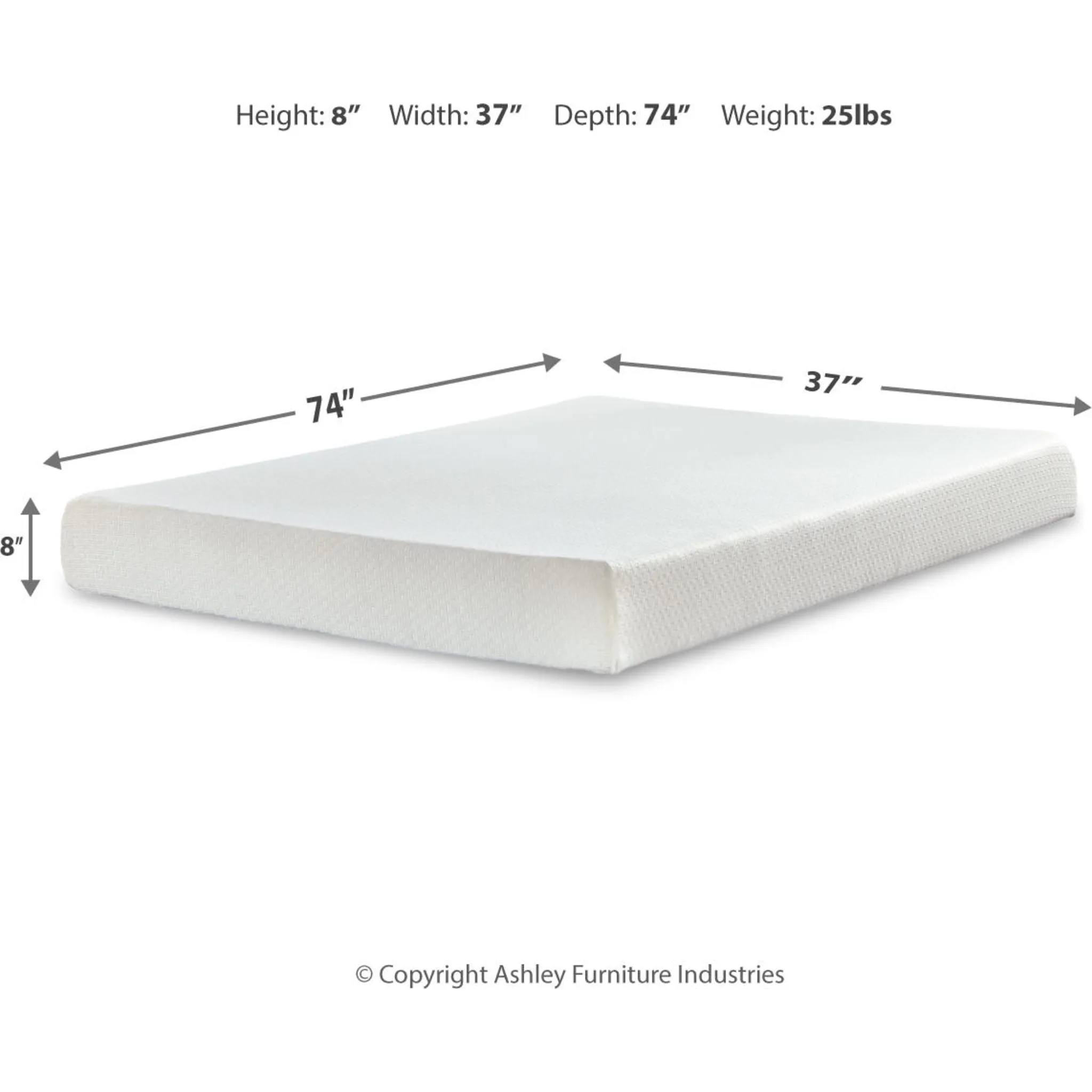 Ashley Sleep Chime 8 inch Memory Foam Mattress In A Box