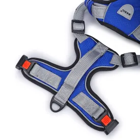 BASIL Dog Handle Harness No-Pull Adjustable Vest Harness, Reflective Blue