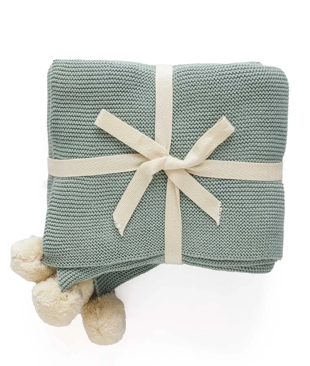 Bugs Bunny Dull Blue & Ivory 100% Organic Cotton Knitted All Seasons AC Blanket for Babies