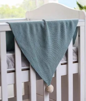 Bugs Bunny Dull Blue & Ivory 100% Organic Cotton Knitted All Seasons AC Blanket for Babies