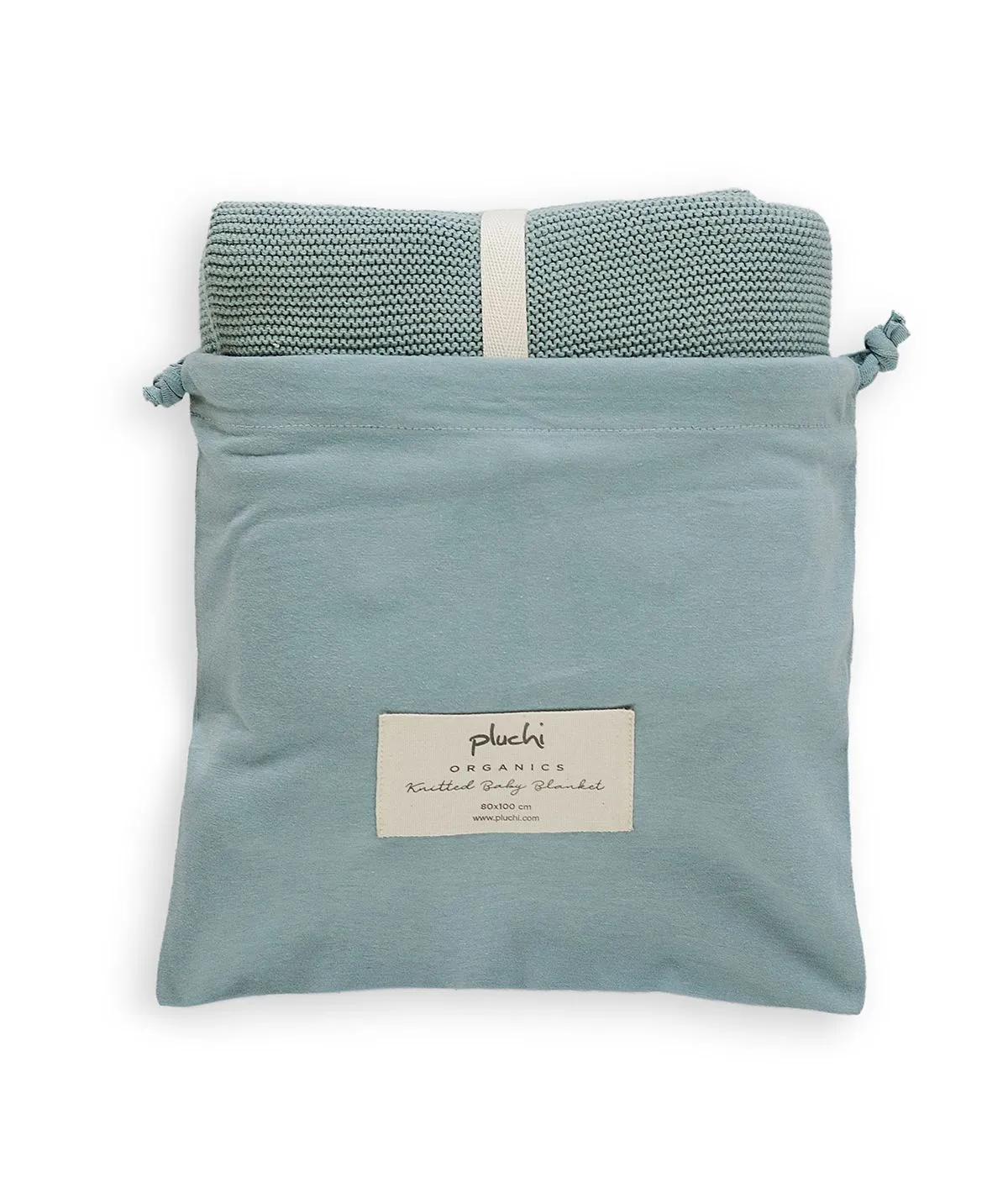 Bugs Bunny Dull Blue & Ivory 100% Organic Cotton Knitted All Seasons AC Blanket for Babies