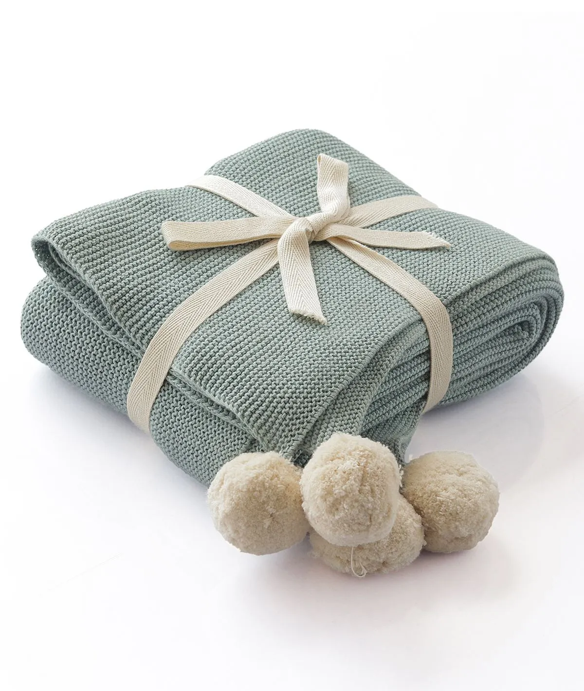 Bugs Bunny Dull Blue & Ivory 100% Organic Cotton Knitted All Seasons AC Blanket for Babies