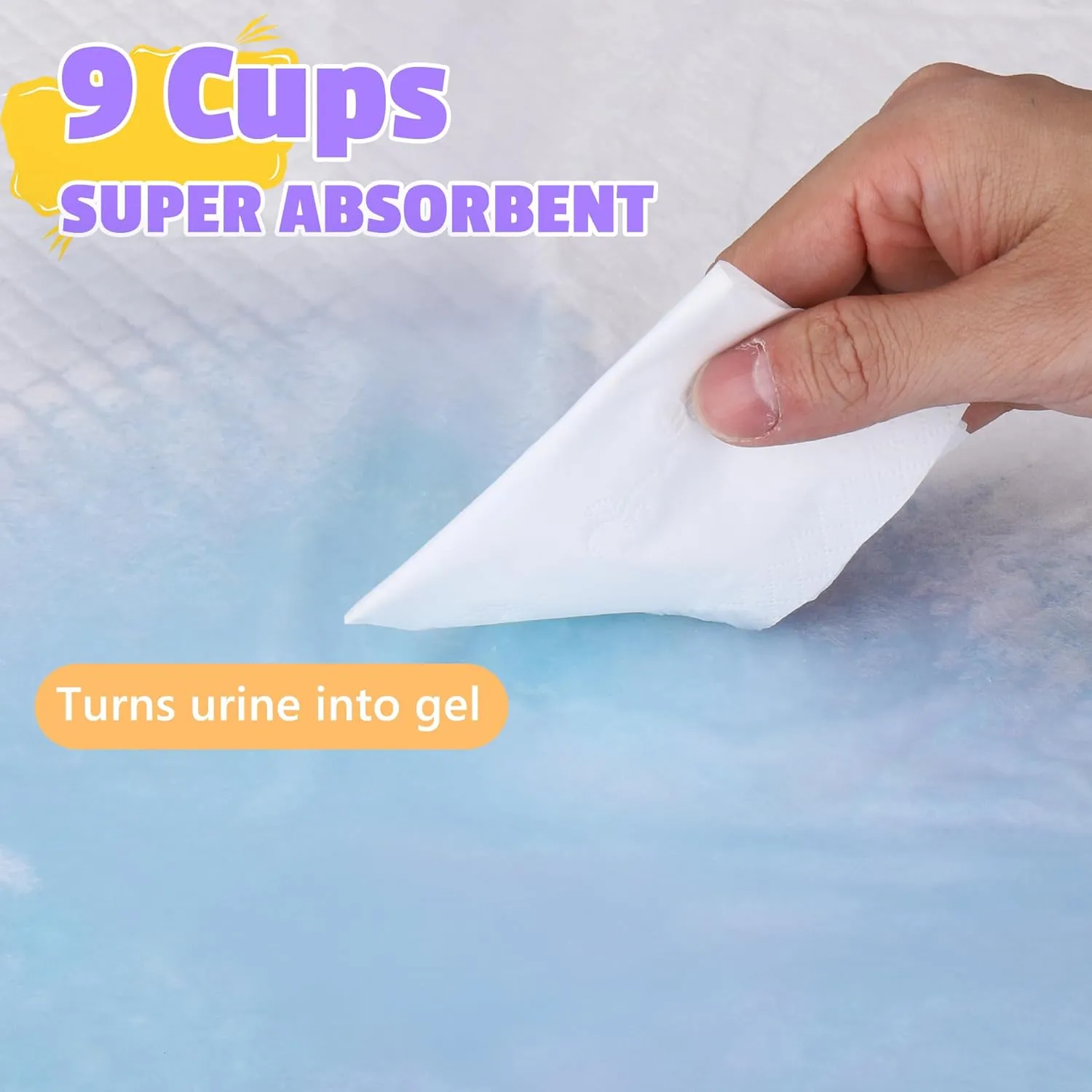 Bulubaky 30"x36" Lavender Scented Thicken 6 Layers Heavy Absorbent Pet Training Dog Pee Pads, Extra Large Polymer Leak-Proof Quick Dry Puppy Pee Pads, Disposable Pee Pads 100Counts