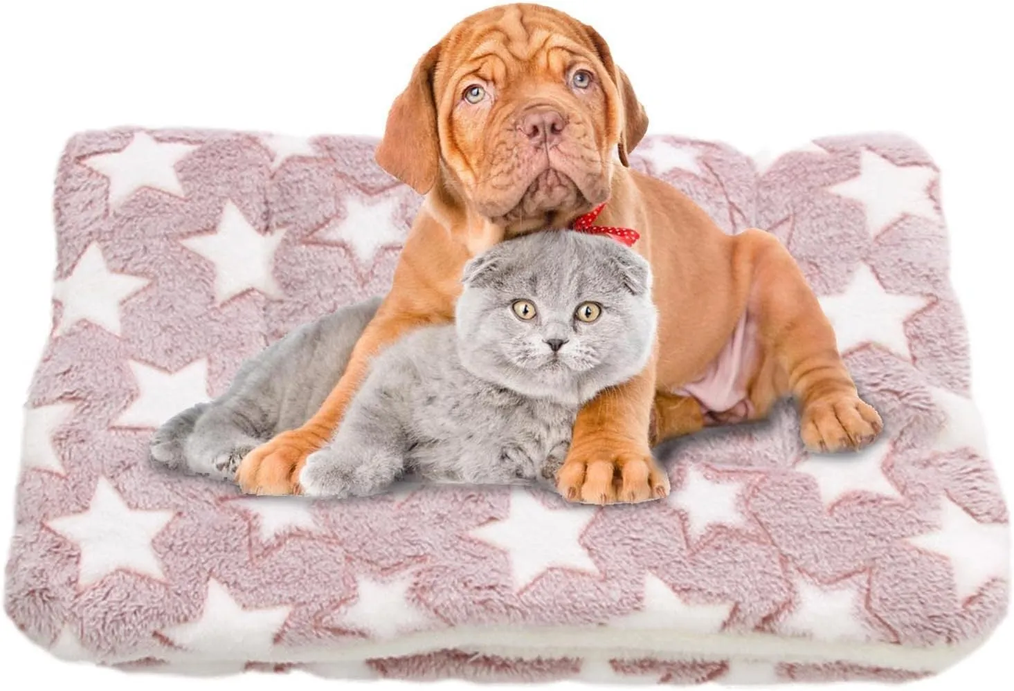 Cat Blankets for Indoor Cats,Cozy Calming Cat Blanket,Flannel Soft Cat Sleeping Blanket for Indoor Cats Calming Thick, Ultra Soft Pet Bed Mat (15. Pink Polka dots, M(19 * 12 in))