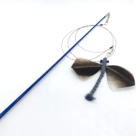 Cat Toy Teaser Wand - Feather Dragonfly Katfly Teaser and Wand
