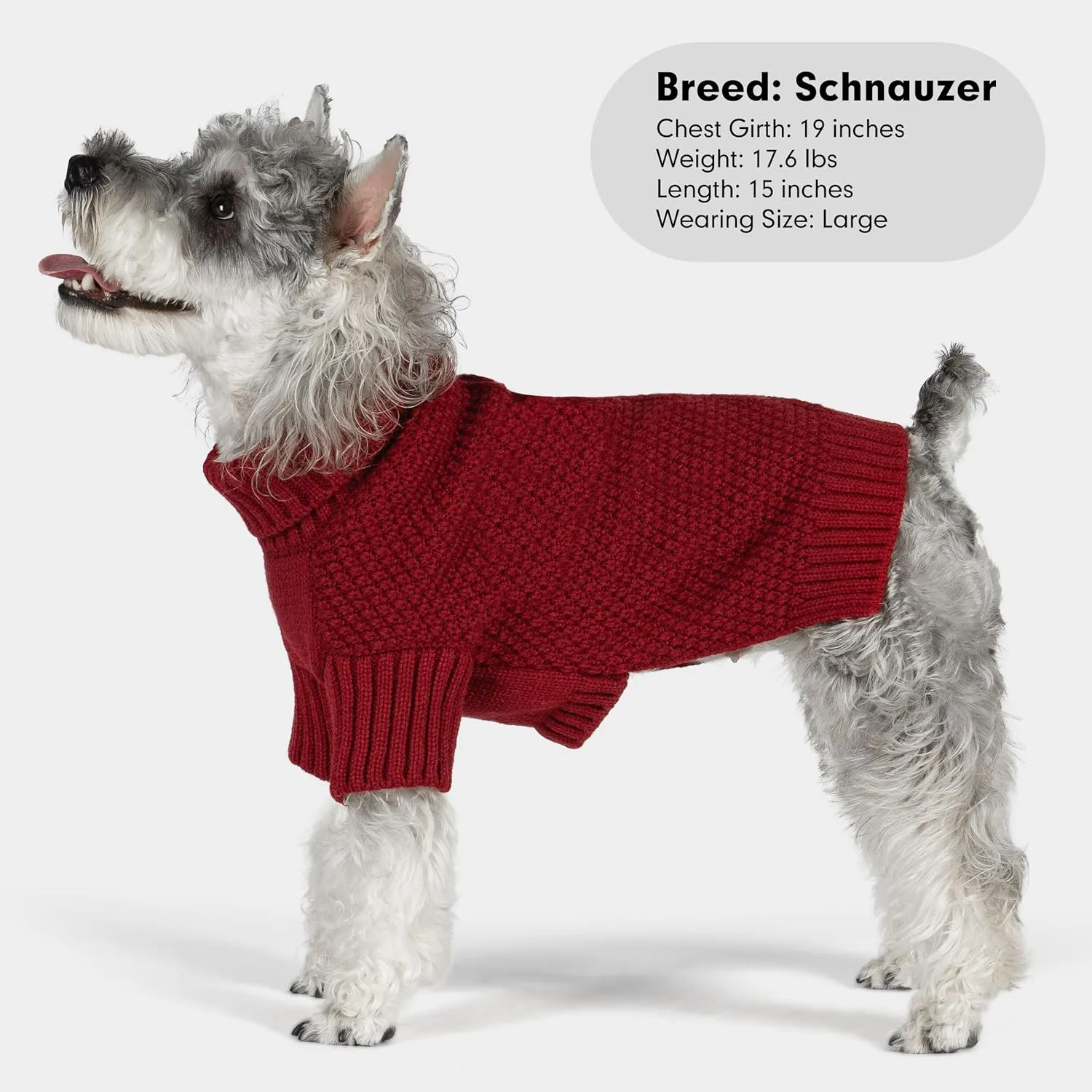 cyeollo Dog Sweater Pullover Turtleneck for Dogs Girl, Classic Knitwear Fall Winter Cold Weather Dog Clothes Warm Pet Apparel Small Medium Large Dog Sweaters, Burgundy M