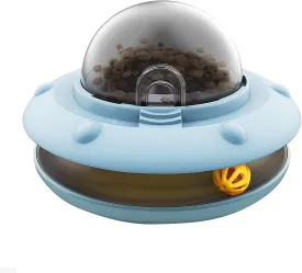 Dog and Cat Interactive Treat Toy, Pets Food Puzzle Toy with Bell Ball, Suitable for Puppies and Kittens