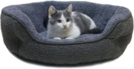 Dog Bed for Medium Size Dog, Cat Beds for Indoor Cats, Cute Round Washable Dog Bed with Anti-Slip & Water-Resistant Bottom, Super Soft Pet Bed, Luxury Durable Puppy Bed Kitten Bed, Gray