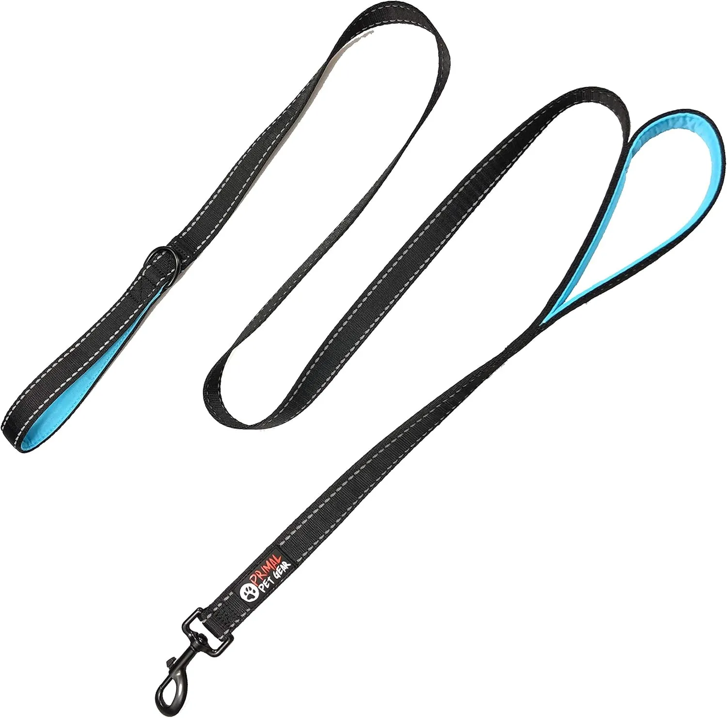 Dog Leash 6ft Long,Traffic Padded Two Handle,Heavy Duty,Reflective Double Handles Lead for Control Safety Training,Leashes for Large Dogs or Medium Dogs,Dual Handles Leads(Black)