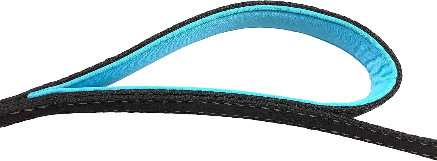 Dog Leash 6ft Long,Traffic Padded Two Handle,Heavy Duty,Reflective Double Handles Lead for Control Safety Training,Leashes for Large Dogs or Medium Dogs,Dual Handles Leads(Black)