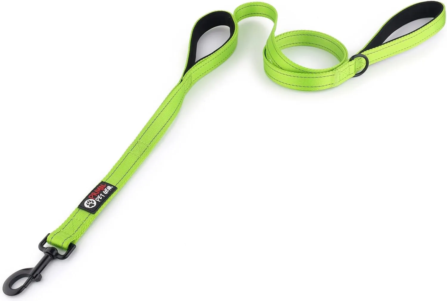 Dog Leash 6ft Long,Traffic Padded Two Handle,Heavy Duty,Reflective Double Handles Lead for Control Safety Training,Leashes for Large Dogs or Medium Dogs,Dual Handles Leads(Green)
