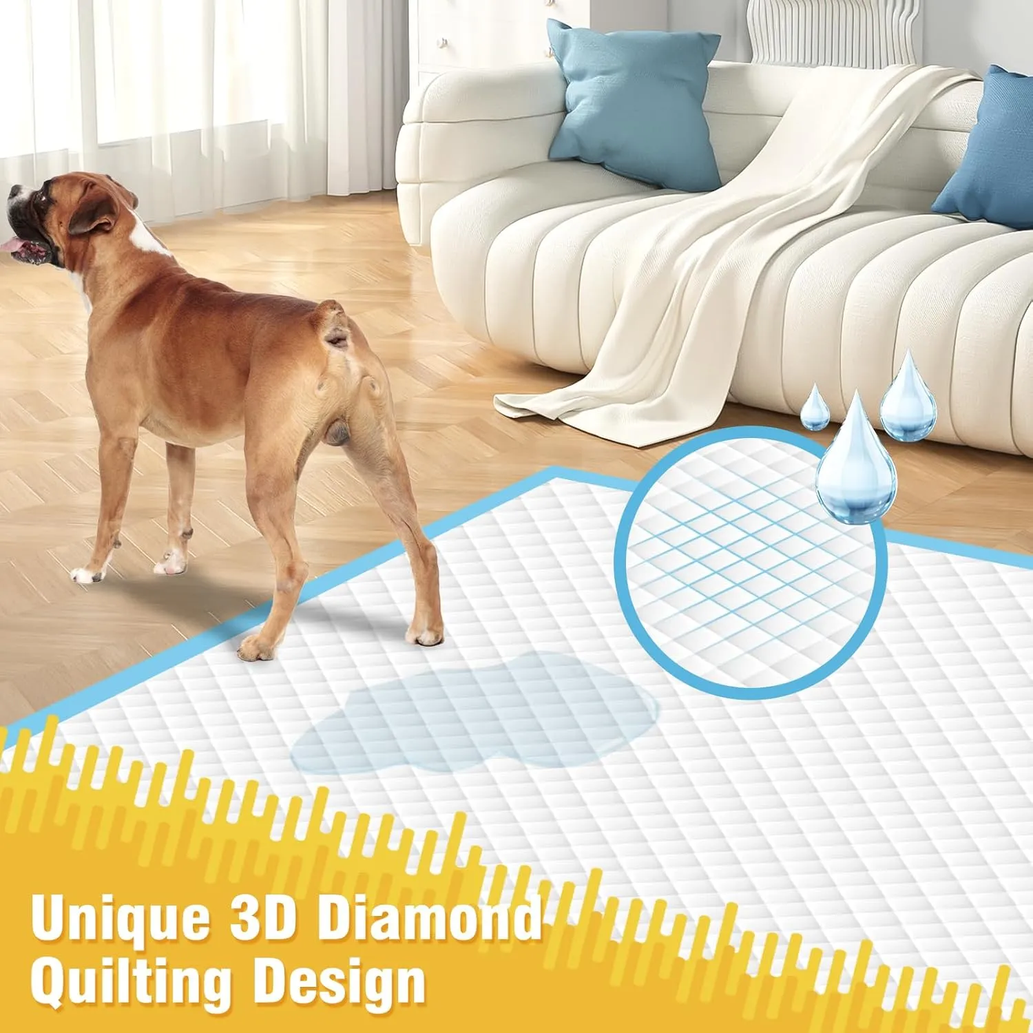 Dog Pee Pads Extra Large 30x36in 35 Counts, XXL Puppy Pads, Large Pee Pads for Dogs, Disposable Urine Dog Pads Doggie Pads, Thicken Pet Pads for Dogs Cats Rabbits