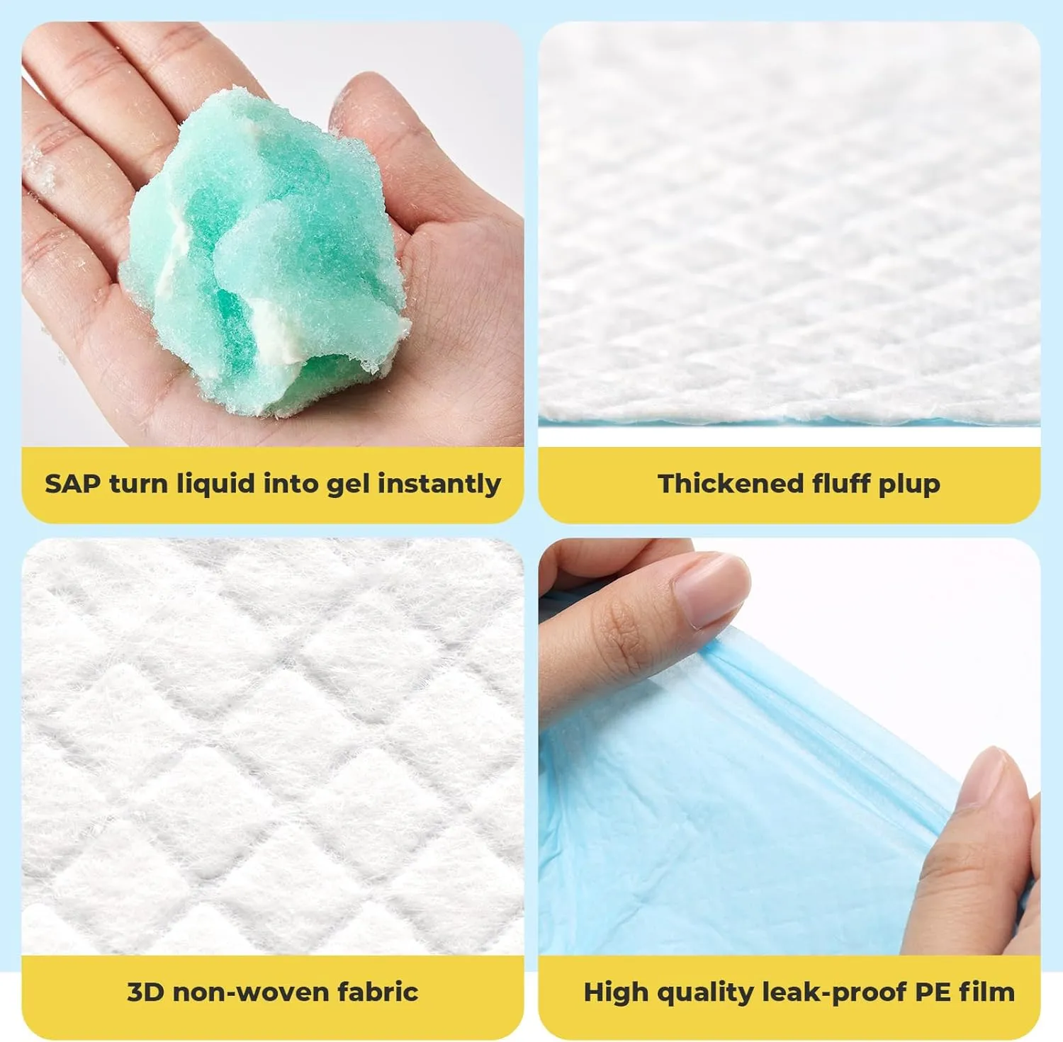 Dog Pee Pads: Super Absorbent & Leak-Proof Puppy Pads - Thicken Disposable Dog Training Pads Potty Pads for Dogs - Extra Large Pee Pads for Doggie Cats Rabbits Quick Dry 28''x34'' Pack of 100