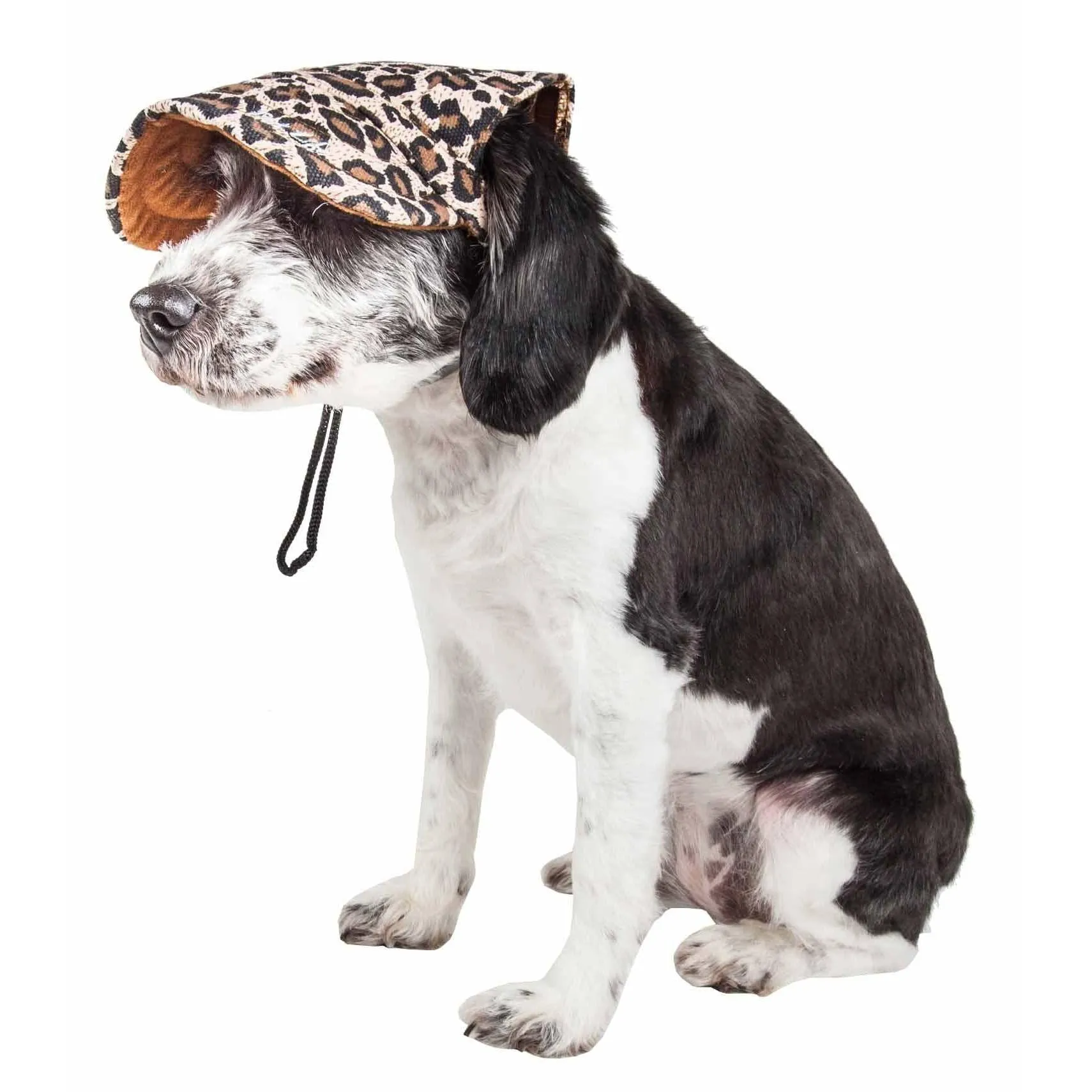 Fashionable Cheetah Dog Hat with UV Protection Extras