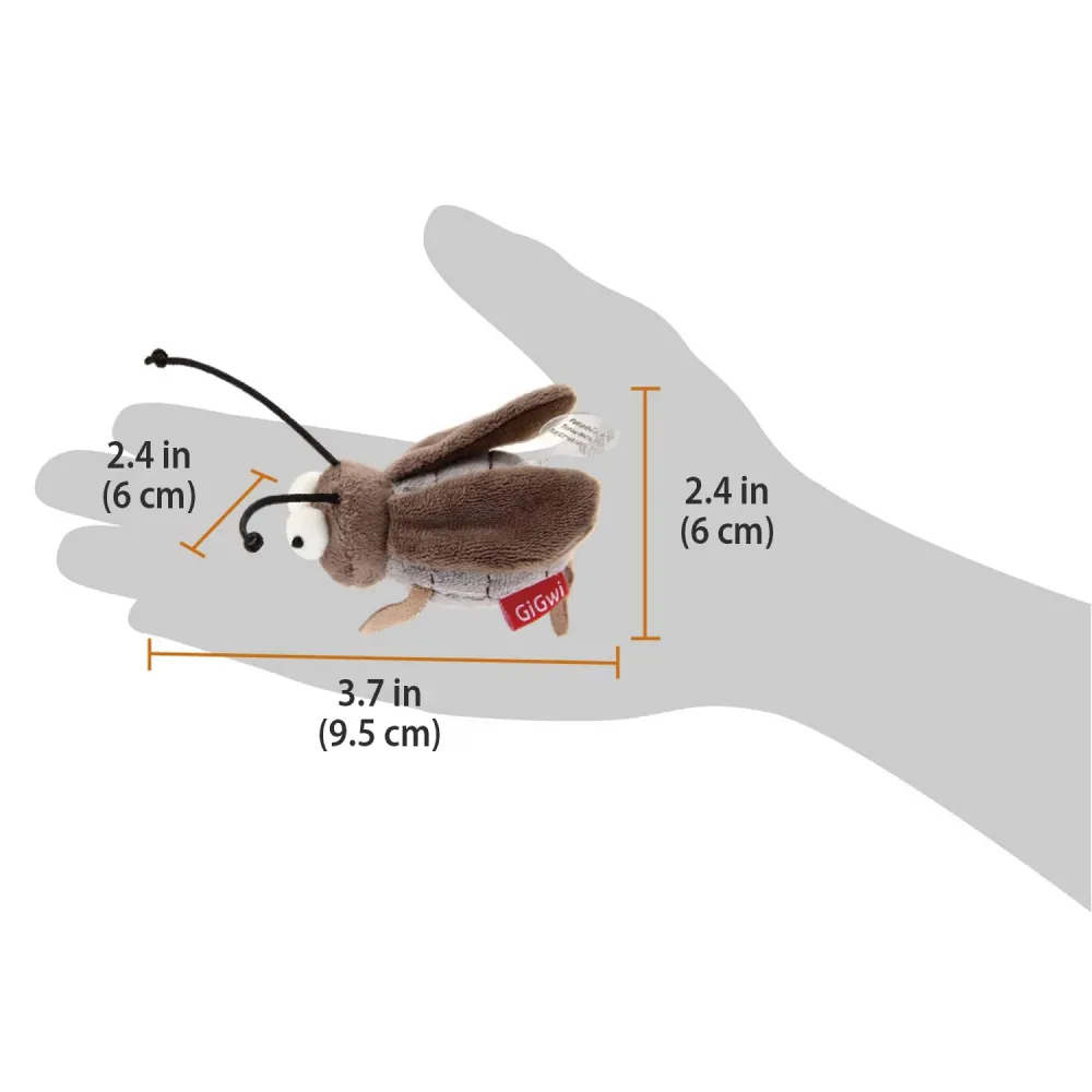 GiGwi Melody Chaser with Motion Activated Sound Chip Cricket for Cats (Grey)
