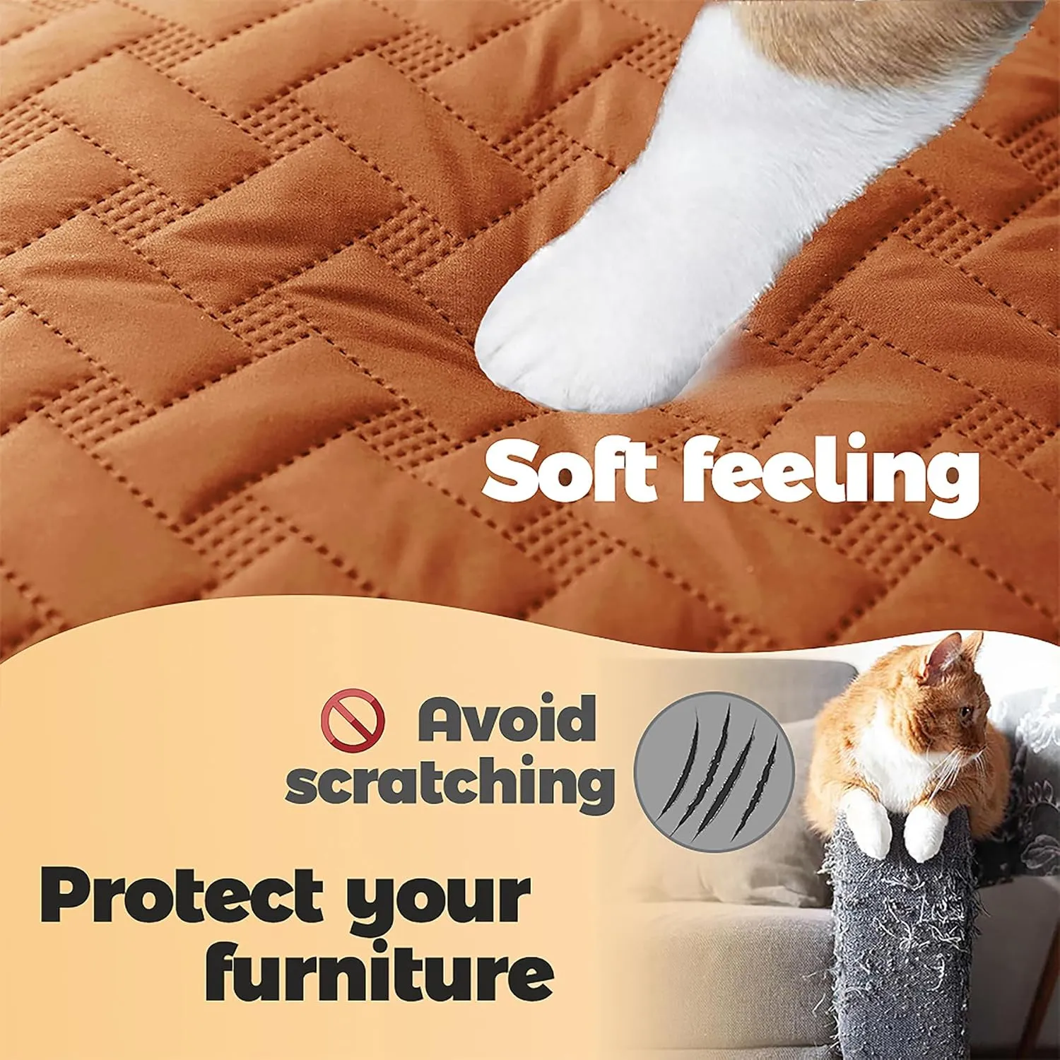 gogobunny 100% Double Sided Waterproof Dog Blanket Soft Pet Bed Cover Reversible Protect Furniture Couch Sofa Car for Puppy Cat Kids (Dark Pumpkin/Light Pumpkin, 30x30 Inch (Pack of 1))