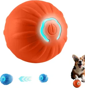 Interactive Dog Toys Dog Ball Tough Motion Activated Automatic Rolling Jumping Moving Ball Electronic Bouncer Toys for/Small/Medium/Large Dogs (Orange, 5.2cmx5.2cm)