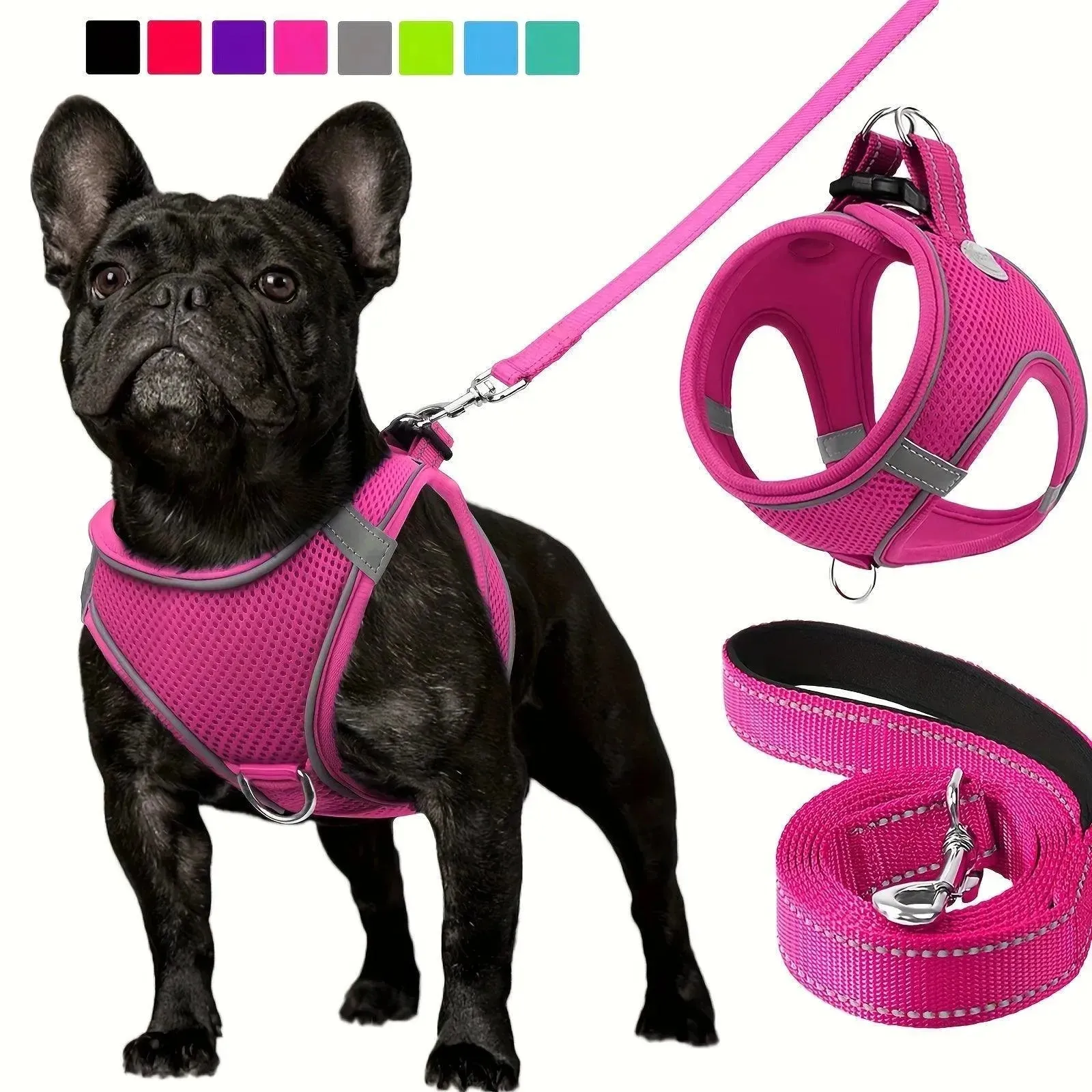 Joytale Reflective Dog Harness & Leash Set