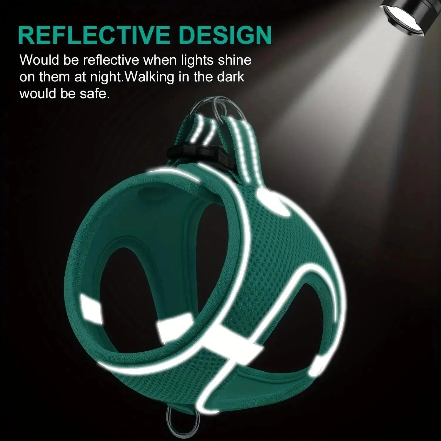 Joytale Reflective Dog Harness & Leash Set