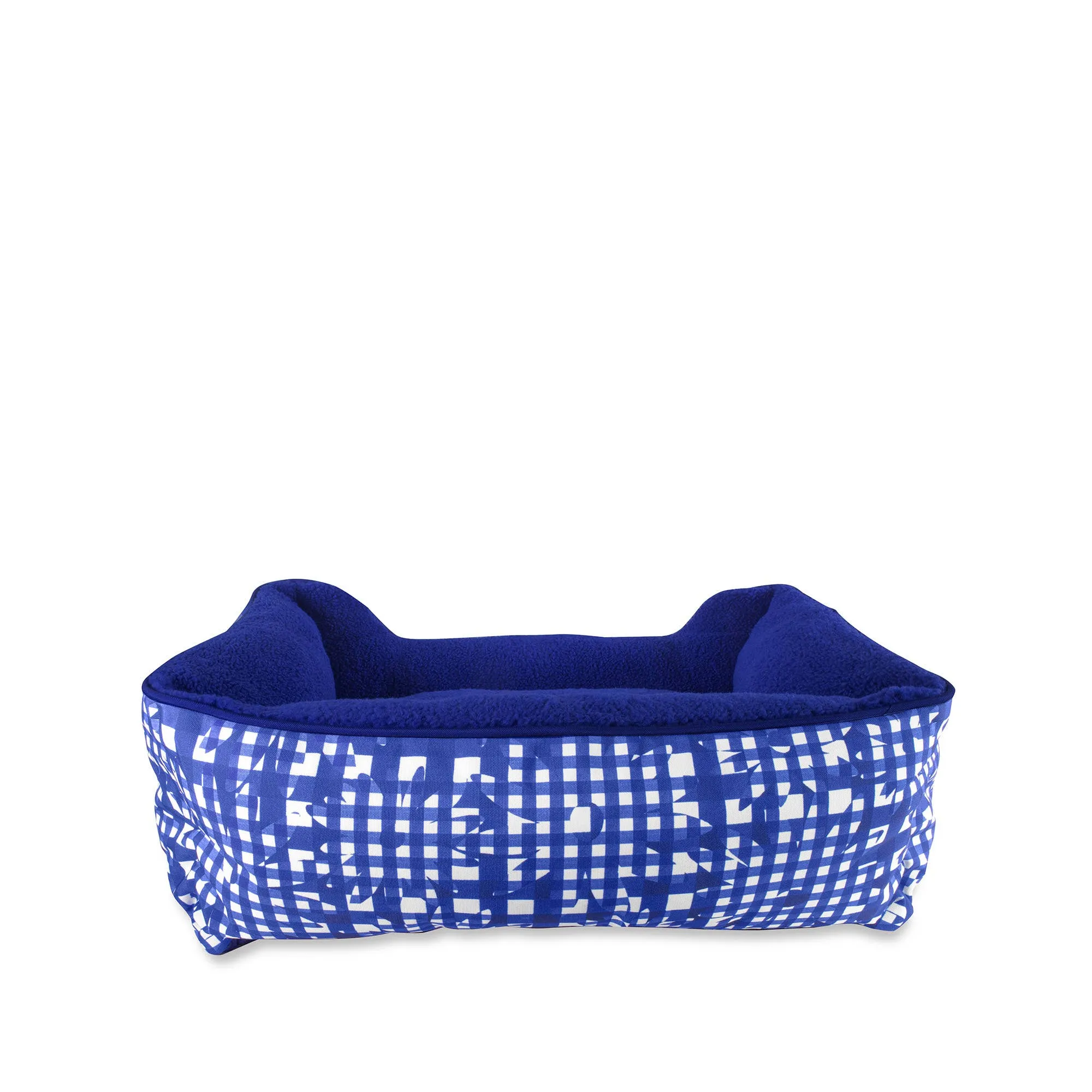 Kate Spade New York | Navy Daisy Gingham - Dog Bed