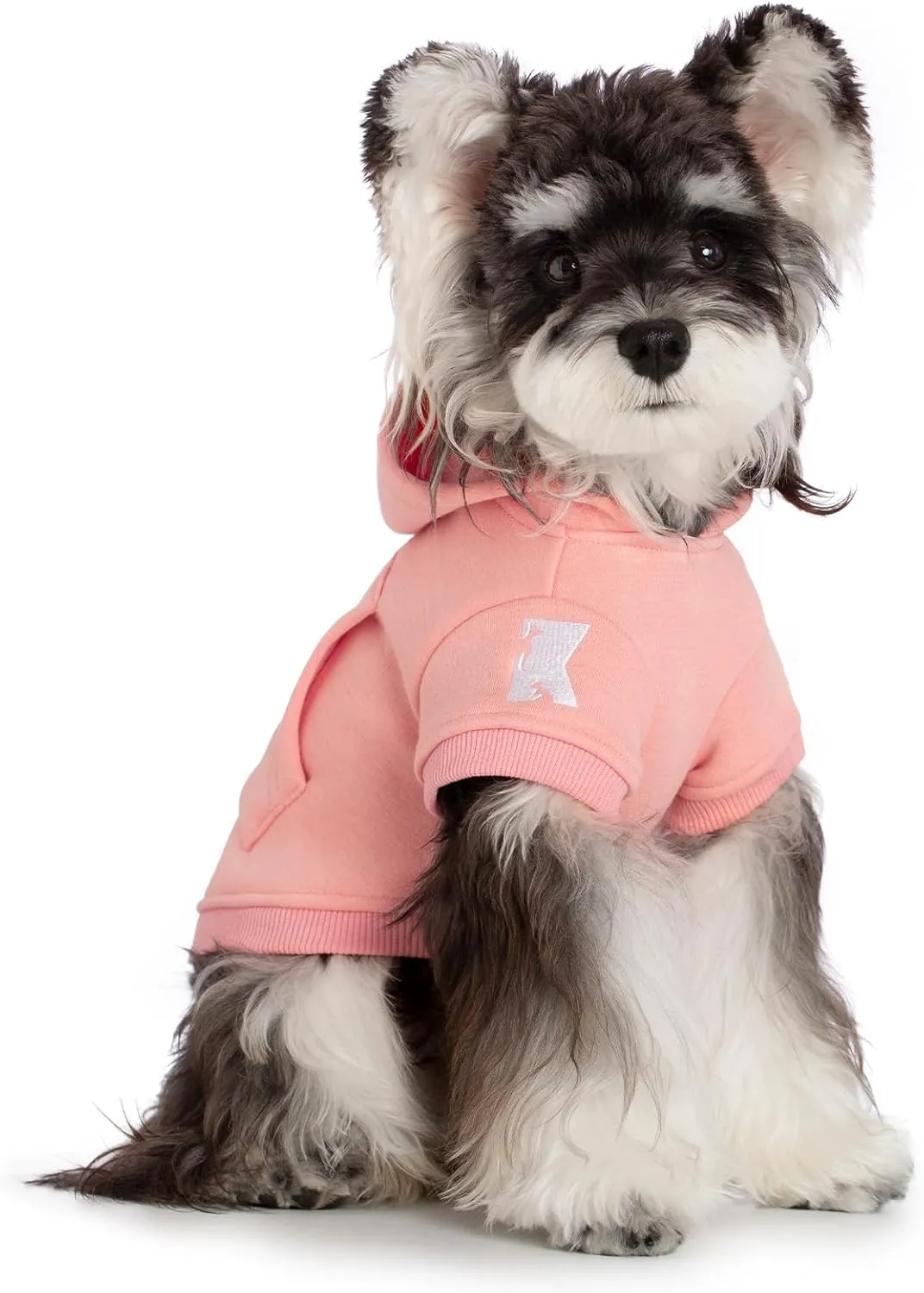 Koneseve Dog Hoodie - Fleece Warm Sweater with Pocket, Soft Clothes for Daily Wear, Basic Hooded Sweatshirts, Winter Coat Clothing, Comfort Tee Shirt Fit for All Breeds Pet - Pink - 5XL
