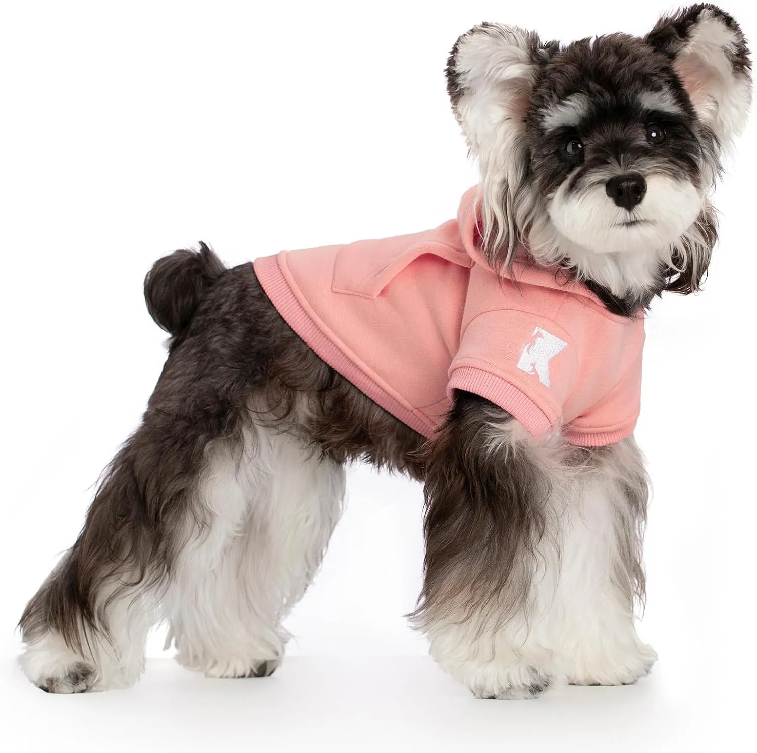 Koneseve Dog Hoodie - Fleece Warm Sweater with Pocket, Soft Clothes for Daily Wear, Basic Hooded Sweatshirts, Winter Coat Clothing, Comfort Tee Shirt Fit for All Breeds Pet - Pink - 5XL