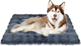 Large Dog Bed Crate Pad 35 inch,Washable Pet Crate Beds for Large Medium Small Size Dogs,Deluxe Plush Anti-Slip Dog Kennel Pad for Sleeping,Super Soft pet Bed,35"x22",Dark Grey