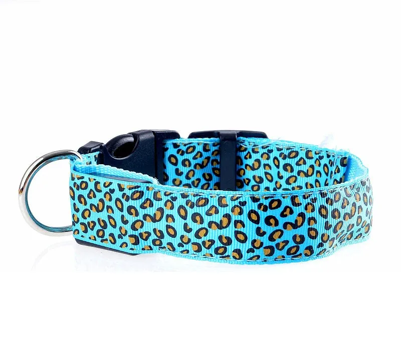 LED Nylon Dog Collar - Night Safety with Flashing Lights