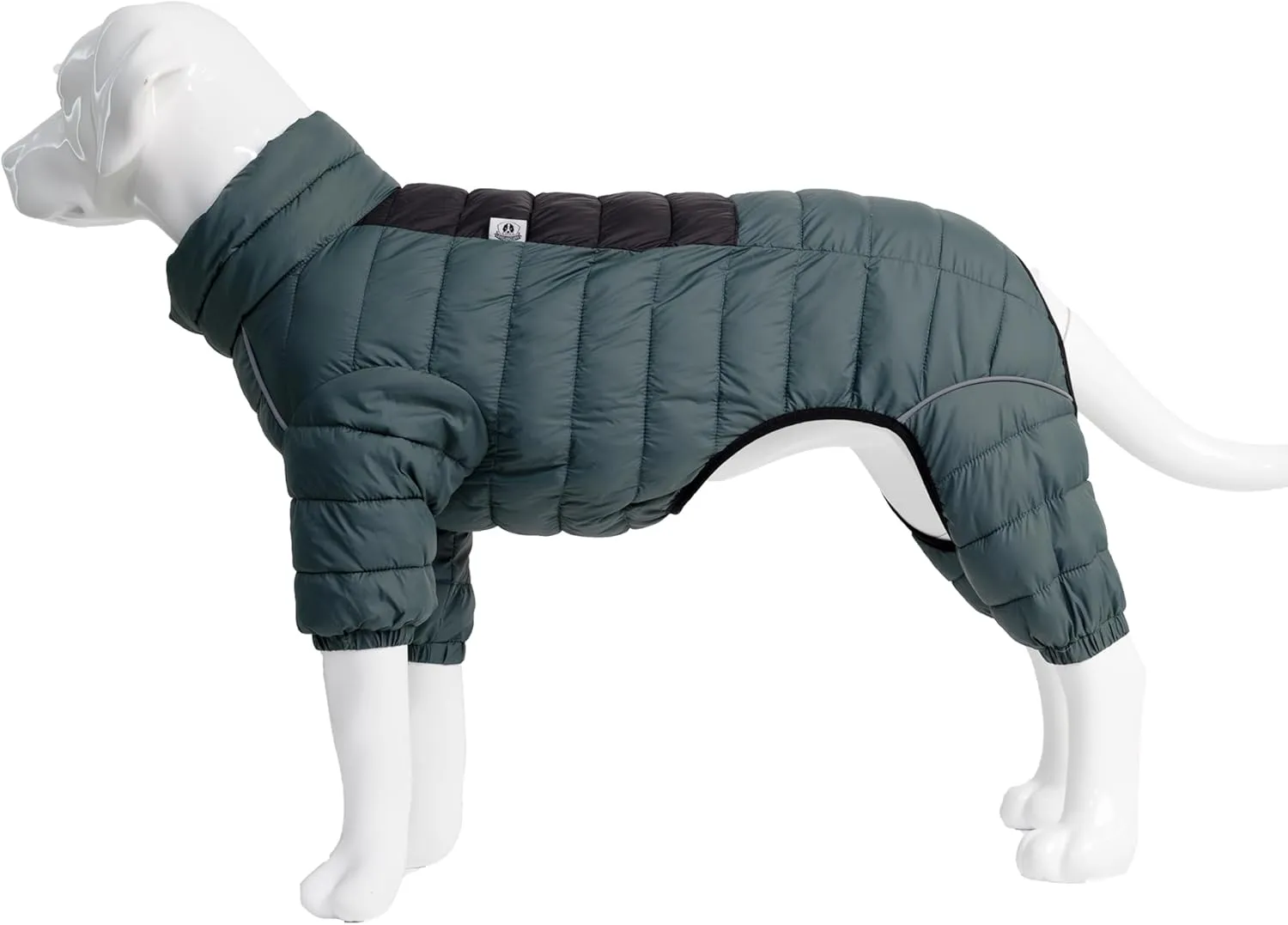 Lovelonglong Dog Coat Dog Warm Jacket, 4 Legs Covered Waterproof Windproof Reflective Warm Dog Vest, Zippered Adjustable Outdoor Dog Snow Jacket for Small Medium Large Dogs ArmyGreen XXXL