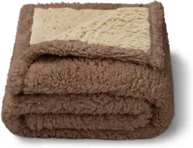Luciphia Waterproof Pet Blanket for Medium Large Dogs Soft Cat Sherpa Calming Thick Cover Leakproof Cozy Puppy Sofa Bed Car Couch Protector(Beige/Brown,30x20 inches)