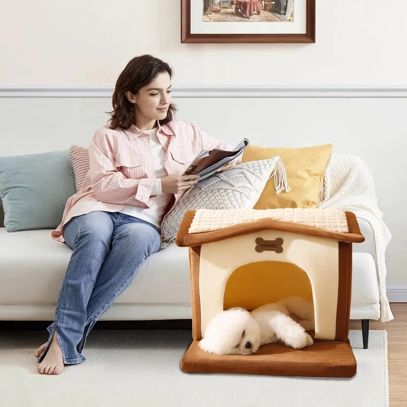 Memory Foam House shaped Pet Cave Bed