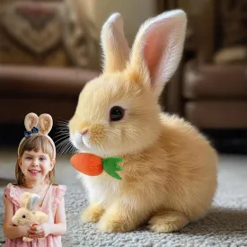 My Realistic Bunny Toy, Bunny Plush Bunny Realistic Bunny Bunny Realistic Bunny Easter Bunny Stuffed ; Bunny Doll Plush Interactive Toy Figures Bunny Toys for Kids (Brown)