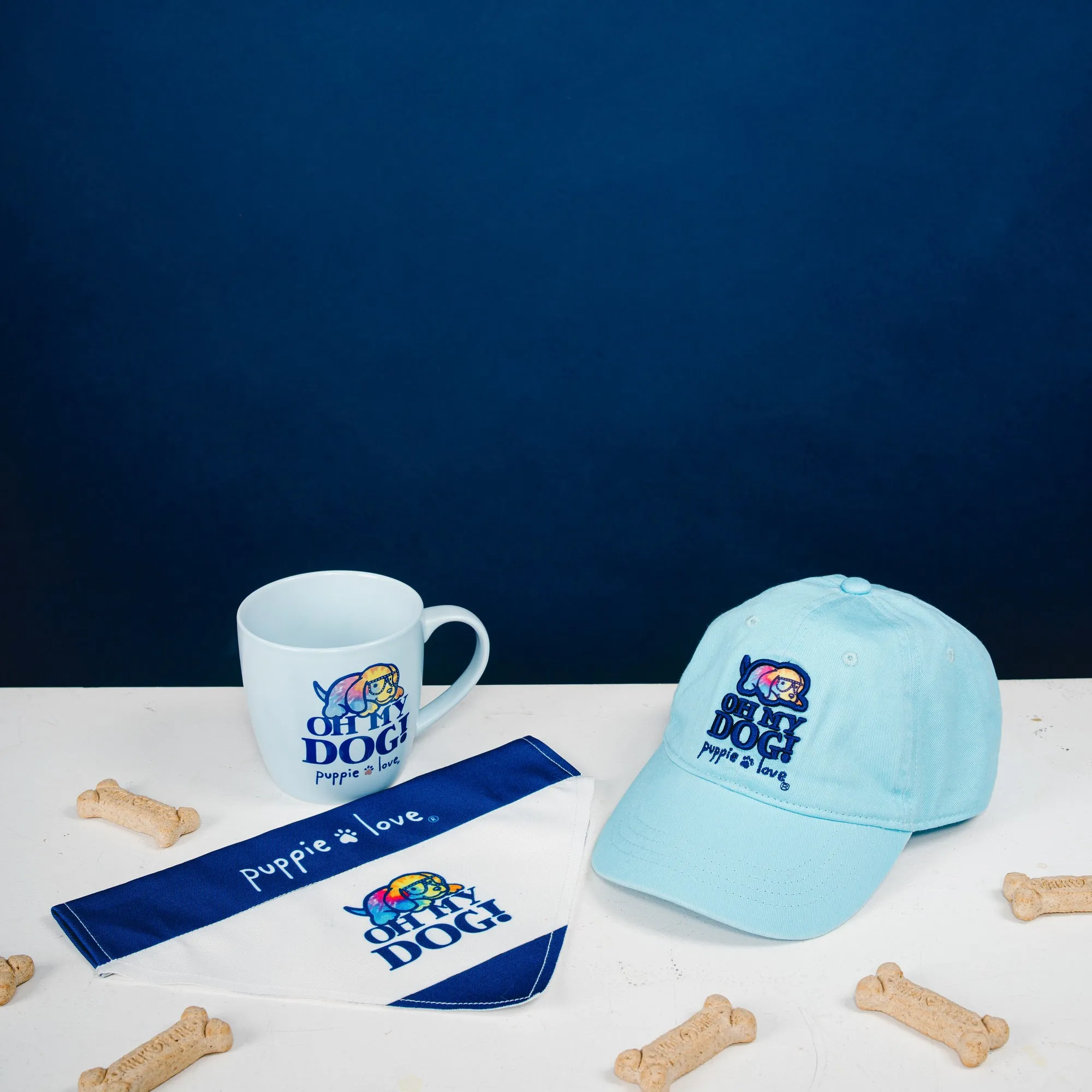 Oh My Dog! Light Blue Adjustable Hat