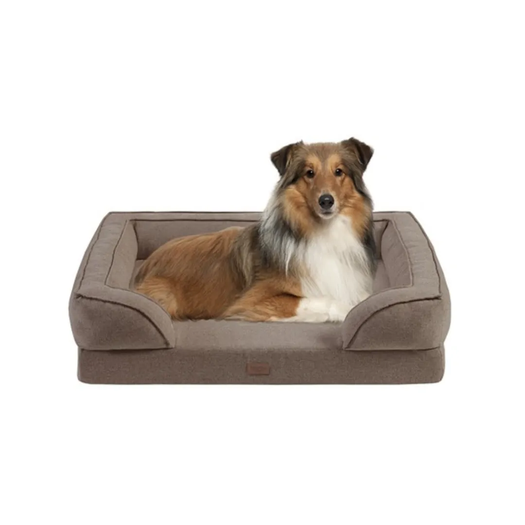 Olliix Bolstered 2-Layer Gel Memory Foam Dog Bed