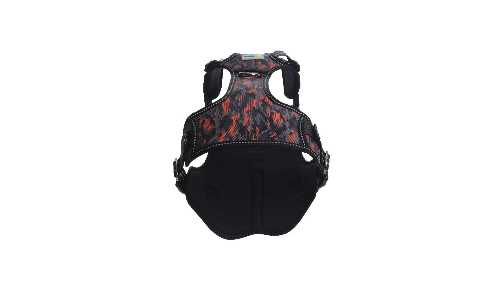 Orange Black Camo Tactical Dog Harness Printed