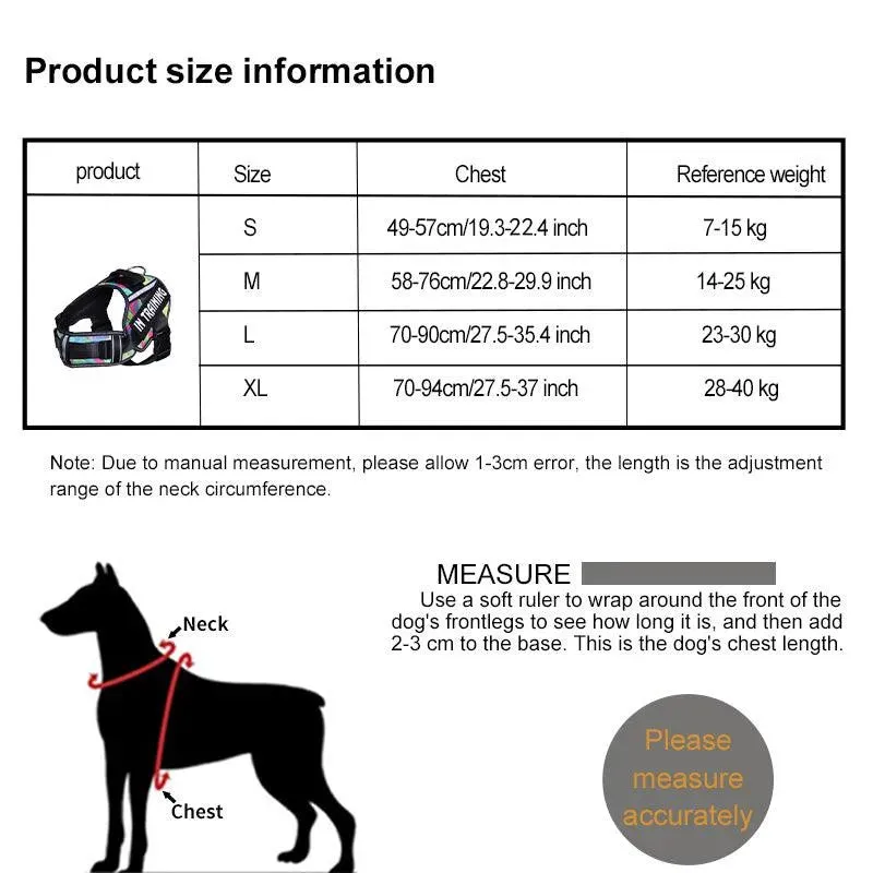 Personalized Reflective Neck Guard Dog Chest Strap