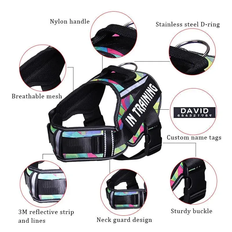 Personalized Reflective Neck Guard Dog Chest Strap