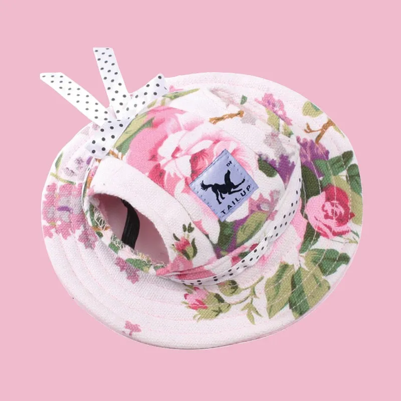 Pet Brim Sun Hat with Strap