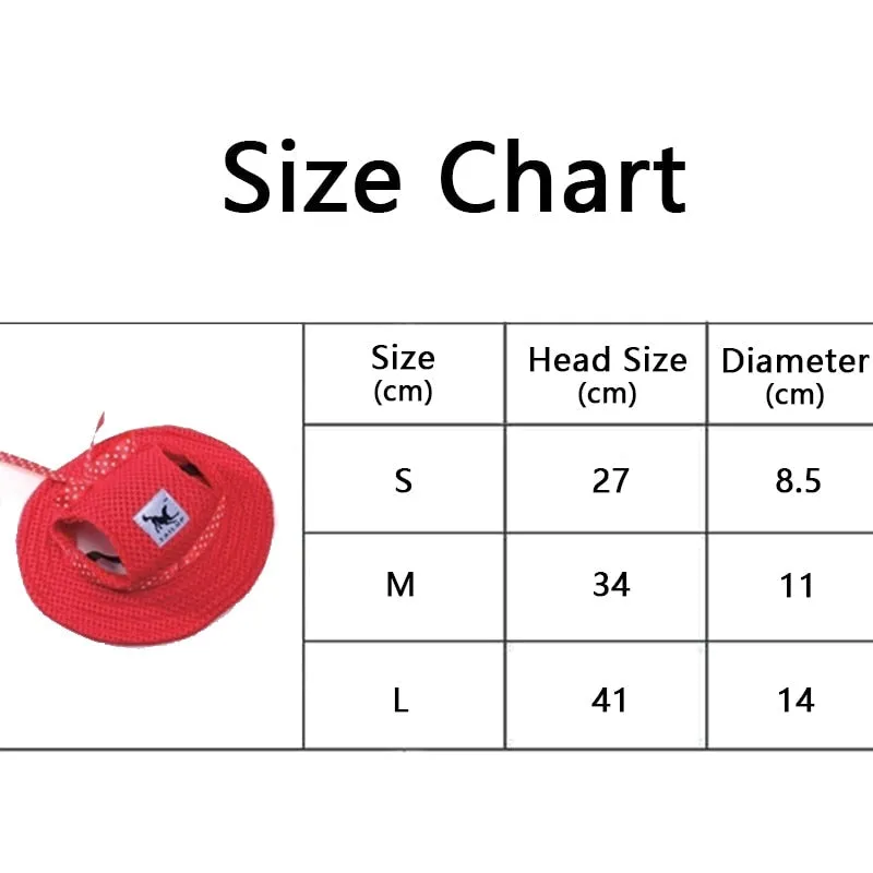Pet Brim Sun Hat with Strap