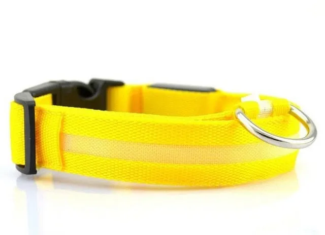 Pet Dog Flashing Nylon Safety Night Collar