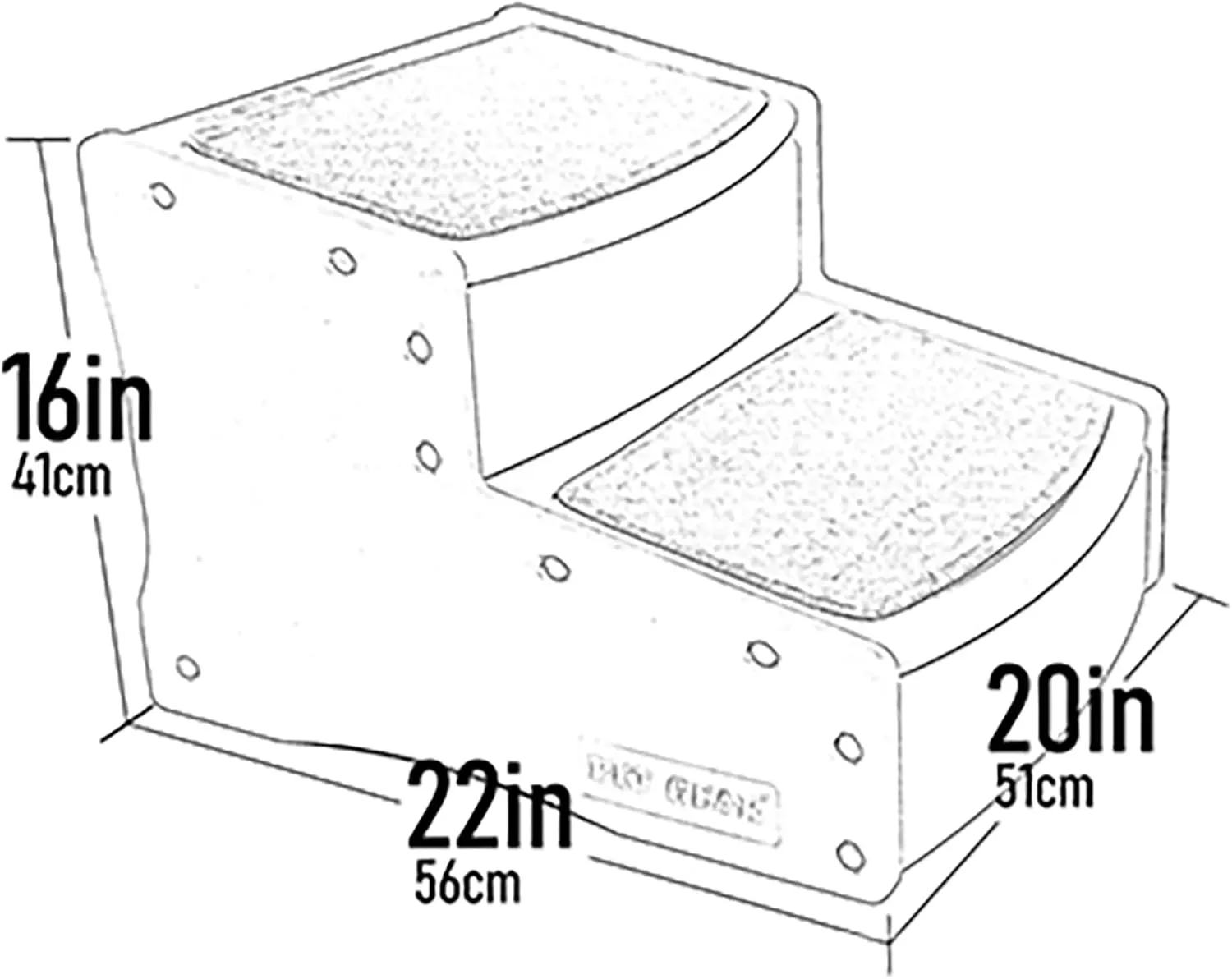 Pet Gear Easy Step II Extra Wide Pet Stairs, 2-step/for cats and dogs up to 200-pounds, Chocolate, (PG9720XLCH)