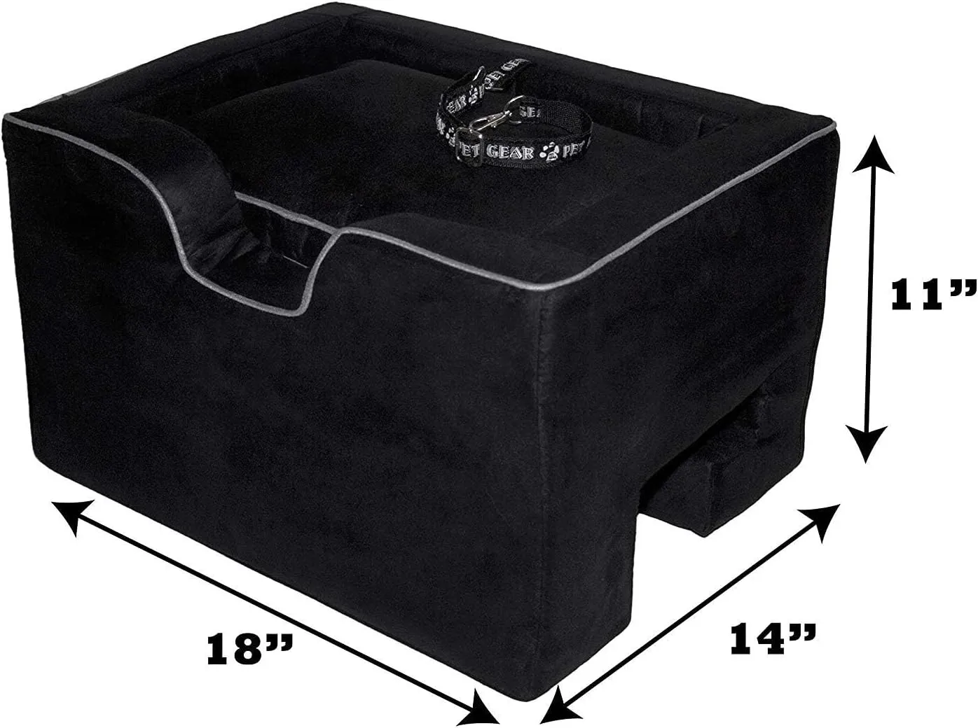 Pet Gear Lookout Booster Car Seat, Removable Comfort Pillow, Safety Tether Included, Installs in Seconds, No Tools Required, 3 Colors