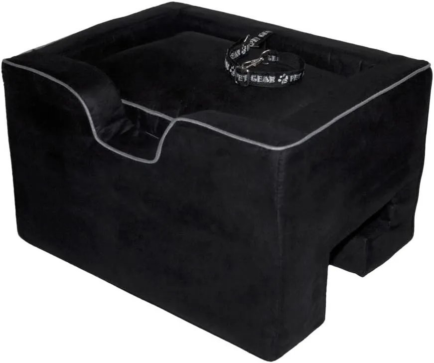Pet Gear Lookout Booster Car Seat, Removable Comfort Pillow, Safety Tether Included, Installs in Seconds, No Tools Required, 3 Colors